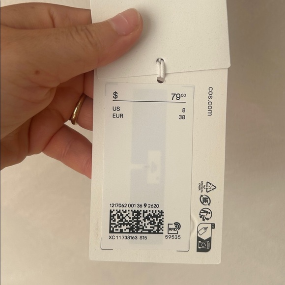 NWT COS Burnt Orange scuba bikini top triangle bralette sz 8 - Picture 5 of 6